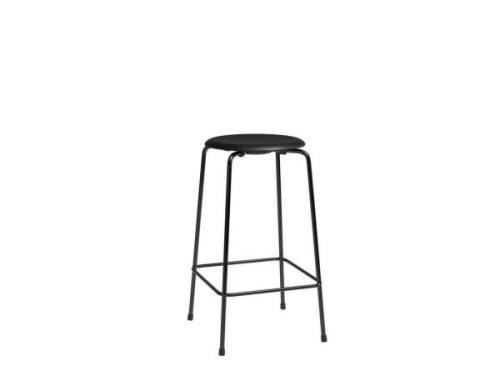 Fritz Hansen - High Dot™ Counter Stool 4-legs Intense leather Black