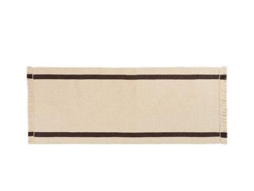 ferm LIVING - Calm Kelim Runner 80x200 Off-white/Coffee