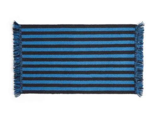 HAY - Stripes and Stripes Wool Rug 95x52 Blue