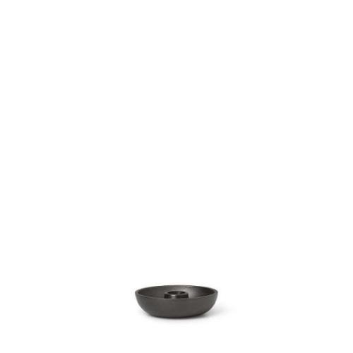 ferm LIVING - Bowl Candle Holder Single Black Alu