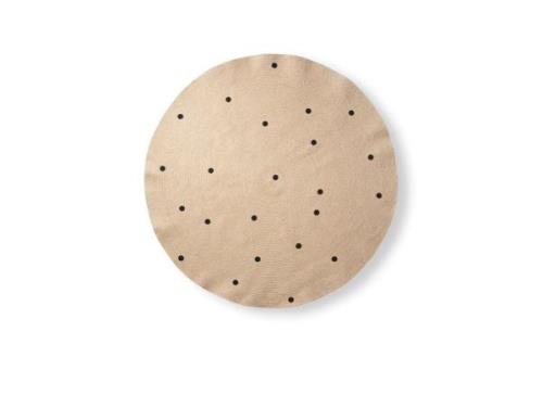 ferm LIVING - Jute Carpet Large Black Dots