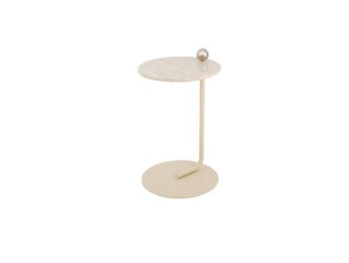 AYTM - Castellum Side Table Ø40xH60 Lys Sand/Travertine