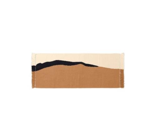 ferm LIVING - Soil Kelim Runner 70x180 Dark Sand/Off-white