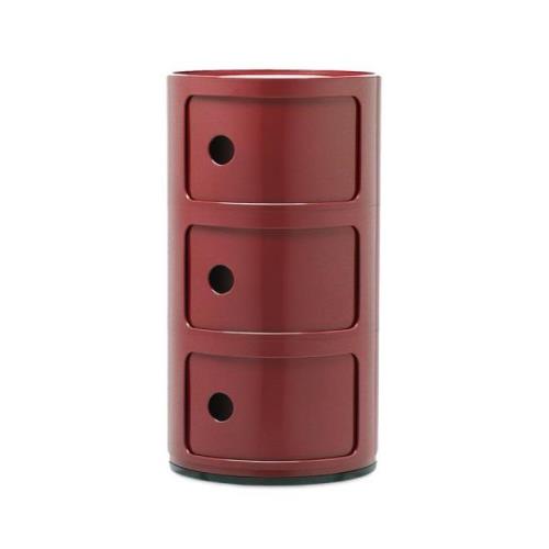 Kartell - Componibili 3 Sidebord Burgundy