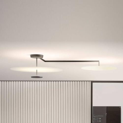 Vibia Flat LED-loftlampe, 3 lyskilder Ø 90 cm hvid