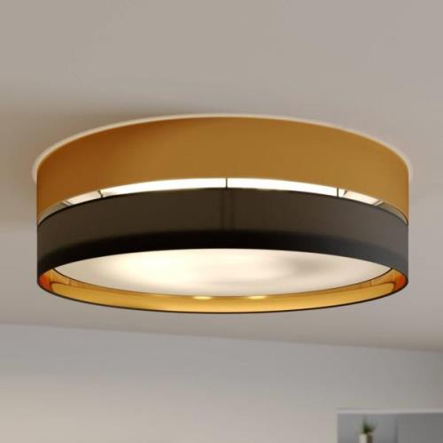 Hilton loftslampe, sort/guld, Ø 60cm