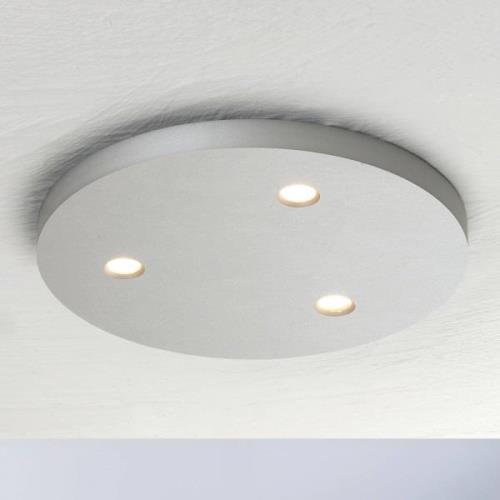 Bopp Close LED-loftslampe 3-lys rund i aluminium