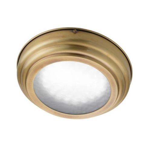 LED-loftslampe Scirocco i satineret messing