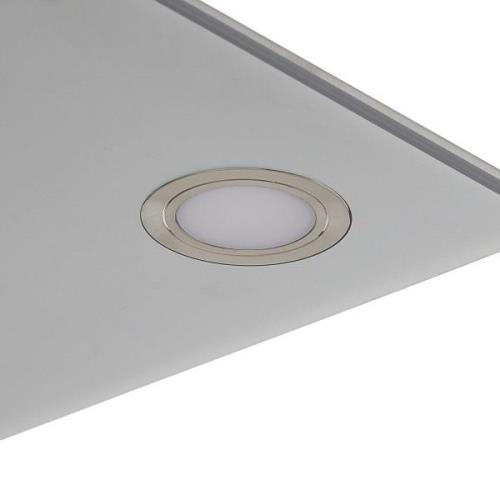 Kvadratisk LED-pendellampe Pano, metallic