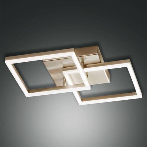 Bard LED-loftlampe, 45x45cm, mat guldfinish