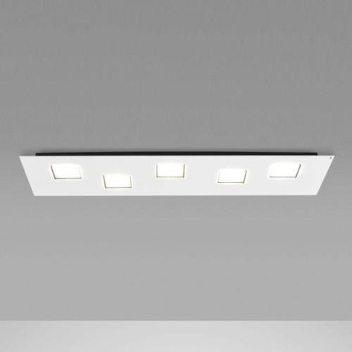 Fabbian Quarter, hvid LED loftlampe 5 lyskilder