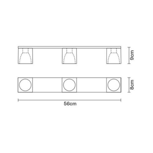 Fabbian Cubetto loftlampe, 3 lyskilder GU10 hvid