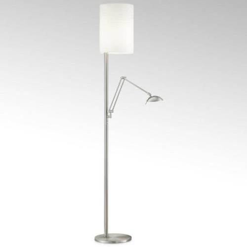 Nola LED-gulvlampe mat nikkel