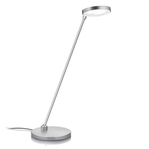 LED-bordlampe Thea-T, mat nikkel