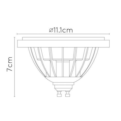 LED-reflektor GU10 12 W 3.000 K, dim to warm, sort