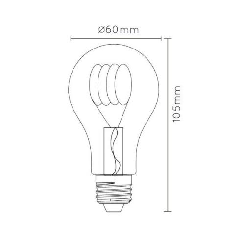 LED-pære E27 A60 4W 2.200K ravfarvet dag/nat-sensor