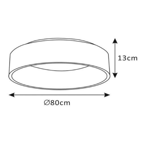 Talowe LED-loftslampe, hvid, Ø 80 cm