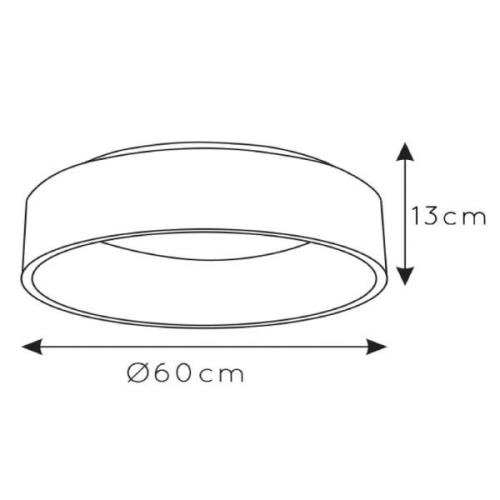 Talowe LED-loftslampe, hvid, Ø 60 cm