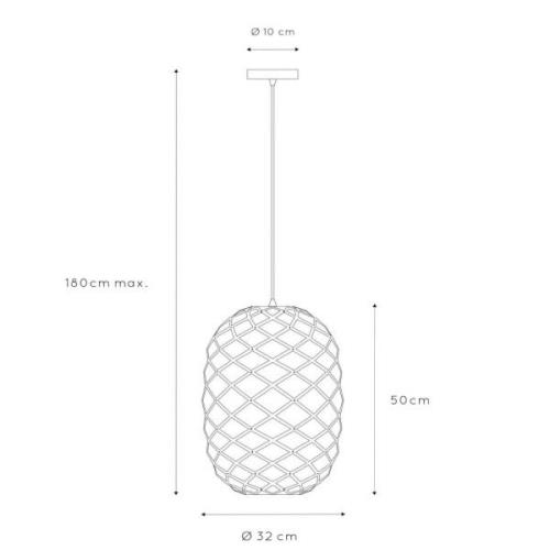 Wolfram-pendel Ø 32 cm, mat guld