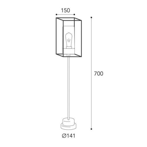 Cubic³ 3370 væglampe antik messing/opal