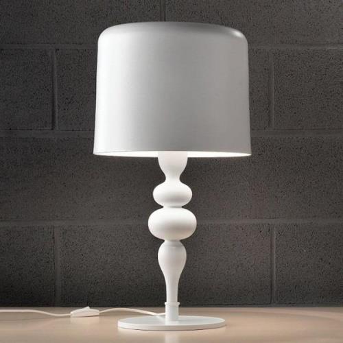 Bordlampe Eva TL3+1G 75 cm, hvid