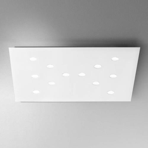 ICONE Slim - flad LED-loftslampe, 12 lys hvid