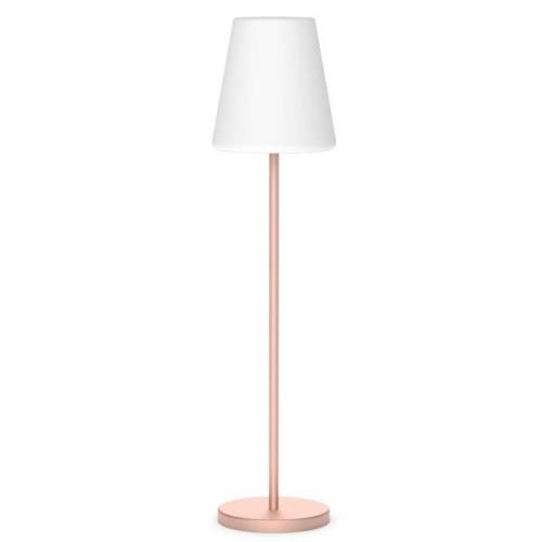 Newgarden Lola Slim 120 solcelle-gulvlampe i rosa guld