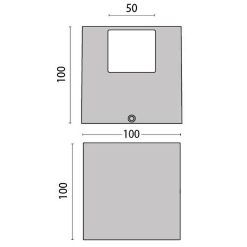 303348 LED-væglampe, grå, 4WB 3.000 K