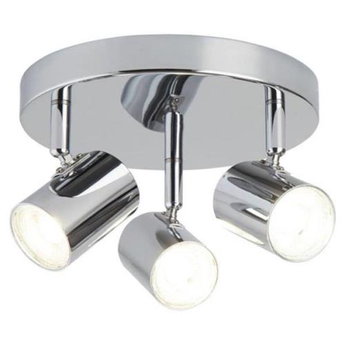 Rollo LED-loftlampe, 3 lyskilder, krom