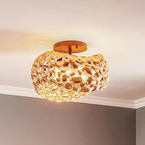 Narisa LED-loftslampe, Ø 46 cm, rosaguld