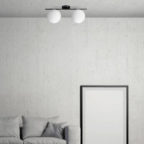 Jugen loftlampe, sort, 2 lyskilder, vandret