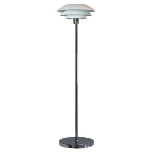 Dyberg Larsen DL31 gulvlampe, metal, Ø 31cm, hvid