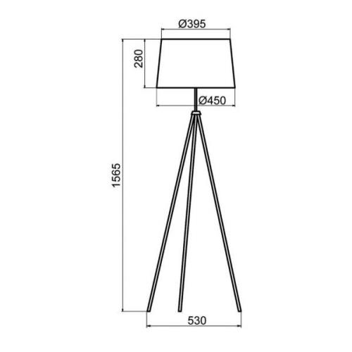 Aluminor Tropic gulvlampe, hvid, rødt kabel