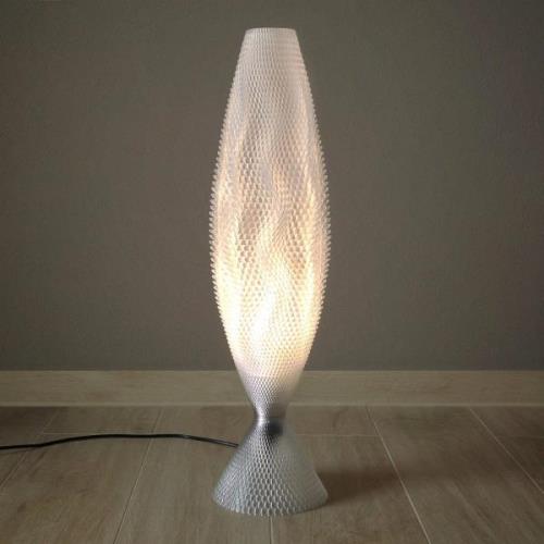 Koral bordlampe fremstillet af biomateriale, krystalklar 65 cm