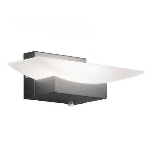 Bowl TW LED-væglampe, bredde 20 cm, sort