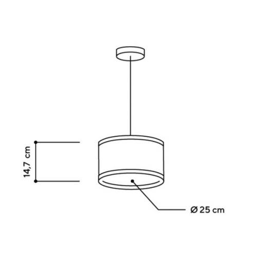 ALMUT 2610-hængelampe Ø 25 cm, hø