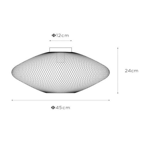 Mesh-loftslampe, trapezformet, sort