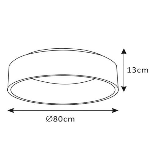 Talowe LED-loftslampe, sort, Ø 80 cm