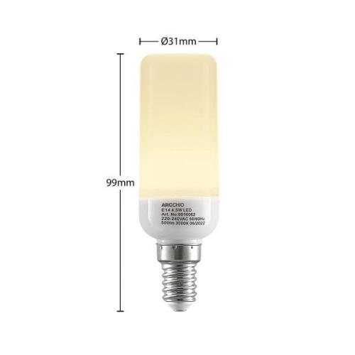 Arcchio LED-pære i rørform E14 4,5W 3.000K