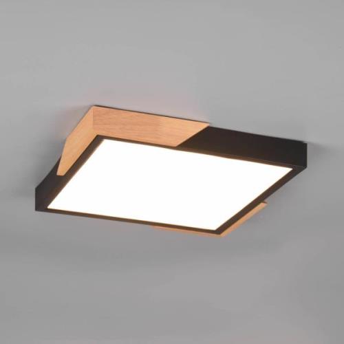 Meta LED-loftlampe, 31,5x31,5 cm, 3.000 K, sort