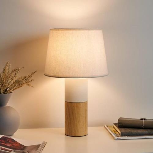 Pauleen Woody Elegance bordlampe, træ/tekstil