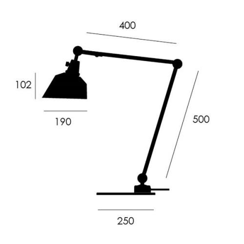 midgard modular TYP 551 bordlampe sort 70 cm