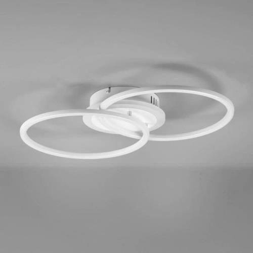 Venida LED-loftlampe i ring-design, hvid