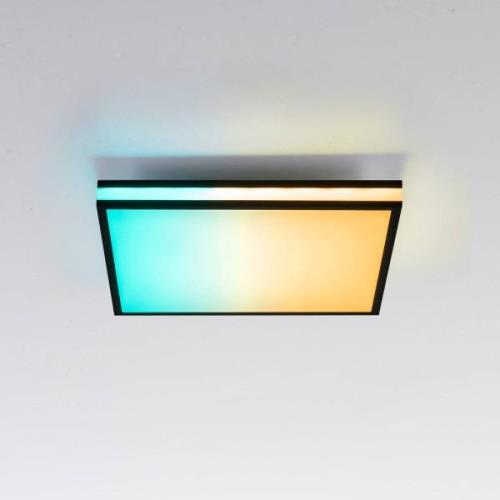 LED-loftslampe Mario, CTT, RGB, 45x45cm, sort