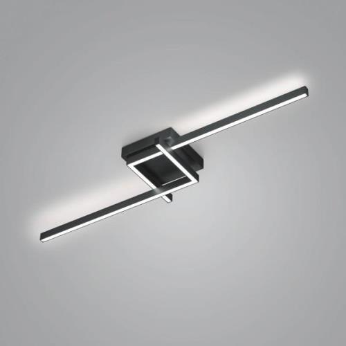 Frida LED-loftslampe, 112x30 cm, sort