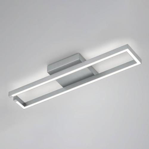 Yoko LED-loftslampe, op/ned, 70x13,5 cm, nikkel