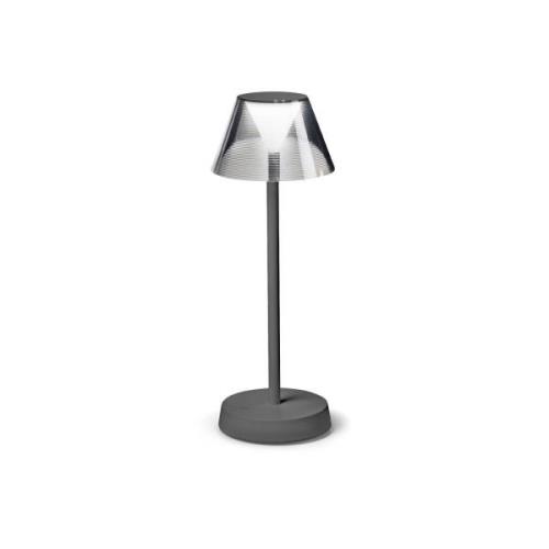 Ideal Lux Lolita LED-terrasselampe, batteri, grå