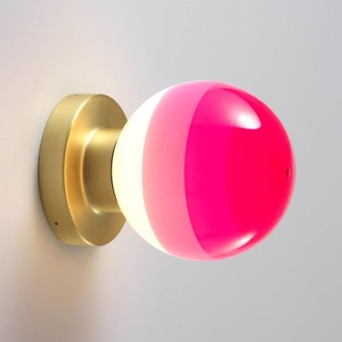 MARSET Dipping Light A2 LED-væglampe rosa/messing