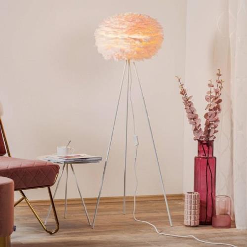 UMAGE Eos Medium gulvlampe rosa, hvid trefod