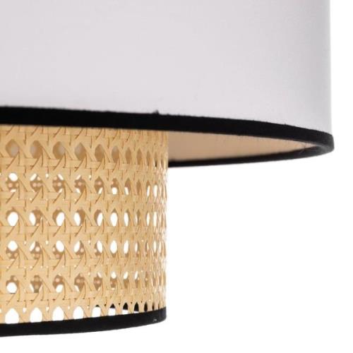 Big Boho loftlampe, rattan, beige/hvid